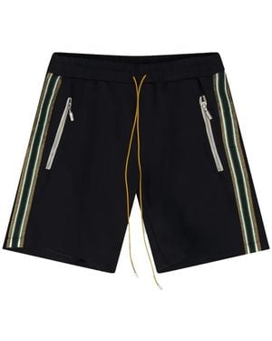 Rhude Side-Stripe Shorts - Black