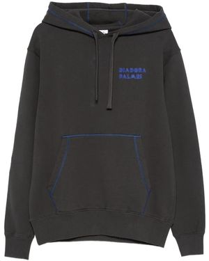Diadora Sudadera Con Capucha Y Logo Bordado - Negro
