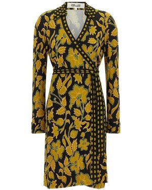 Diane von Furstenberg Tamara Wickelminikleid Mit Blumenprint - Gelb