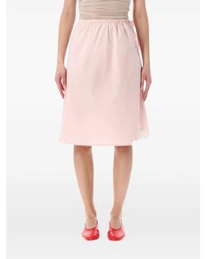 Soeur Houna Lace-Detail Midi Skirt - Pink