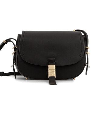 Pinko Logo-Plaque Saddle Bag - Black