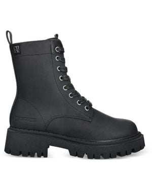 Napapijri Lace-Up Lug-Sole Boots - Black