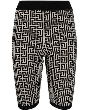 Balmain Jacquard-Radfahren Shorts. - Schwarz