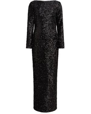 16Arlington Reta Sequinned Gown - Black