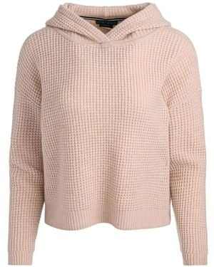 Alice + Olivia Emmanuelle Waffle-Knit Hoodie - Pink
