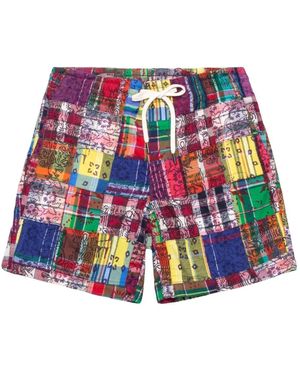 Polo Ralph Lauren Checked Swim Shorts - White
