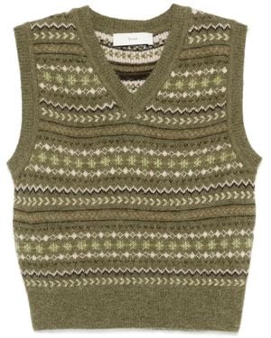 DUNST Chaleco De Cashmere Con Cuello En V - Verde
