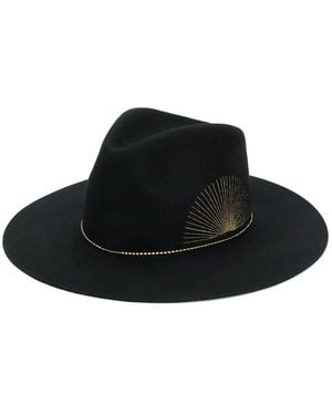 Van Palma Basile Bead Embellished Hat - Black
