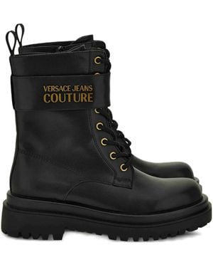 Versace Jeans Couture Logo Hardware Boots - Black
