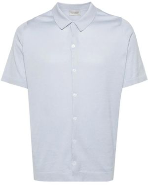 John Smedley Fine-Knit Short-Sleeved Shirt - White