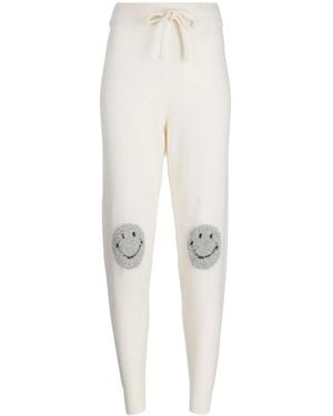 Joshua Sanders Lurex-Detail Merino Wool-Blend Trousers - White
