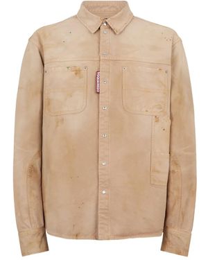 DSquared² Shirt Faded Effect - Natural