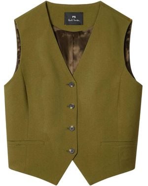 Paul Smith Buttoned Waistcoat - Green