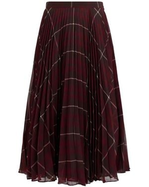 Max Mara Gonna Plissettata A Quadri - Viola