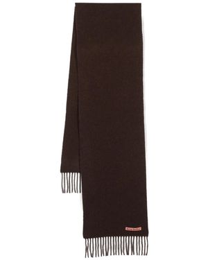 Acne Studios Schmaler Schal Mit Fransen - Braun