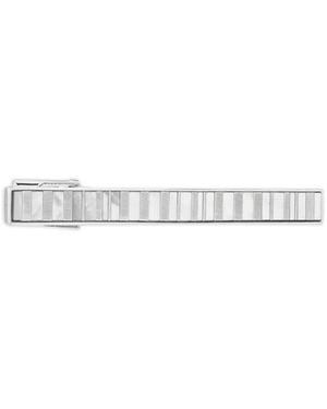 Paul Smith Mother-Of-Pearl Striped Tie Clip - White
