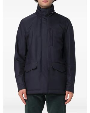 Paul & Shark Long-Sleeved Parka Coat - Blue