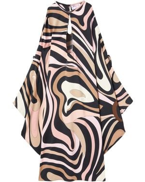 Emilio Pucci Kleid Mit Marmo-Print - Schwarz