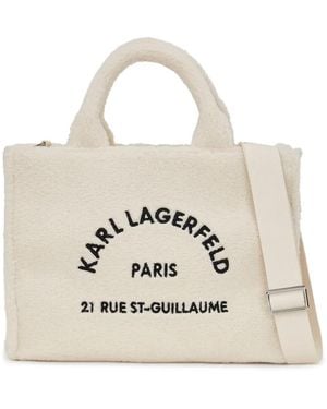Karl Lagerfeld Medium Square Tote Bag - Natural