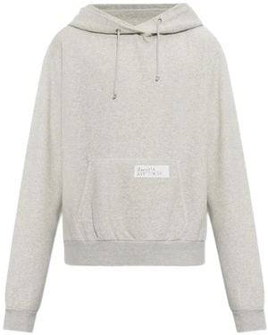 Maison Margiela Bird-Print Drawstring Hoodie - White