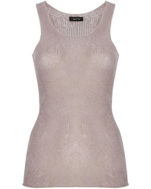 Avant Toi Scoop-Neck Tank Top - Brown
