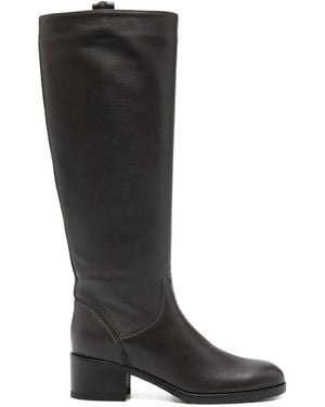 Doucal's Zip 50Mm Calf Leather Boots - Black
