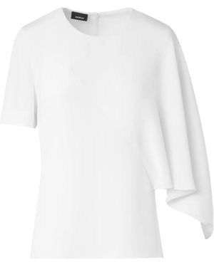 Akris アシンメトリースリーブ ブラウス - ホワイト