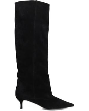Bibi Lou Botas Por La Rodilla Con Puntera En Punta - Negro