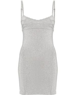 Jacquemus Fiesta Lurex Minidress - Grey