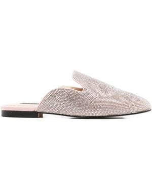 Twentyfourhaitch Embellished Flat Shoes - White