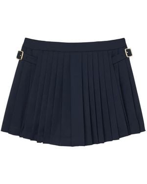 Sandro Mini-Plooirok Met Gespsluiting - Blauw