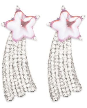 YVMIN Pendientes Con Aplique De Estrella - Blanco
