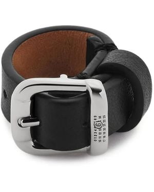 MM6 by Maison Martin Margiela Anillo con hebilla - Negro