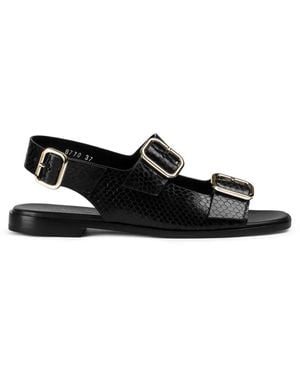 Doucal's Sandalen Mit Python-Print - Schwarz