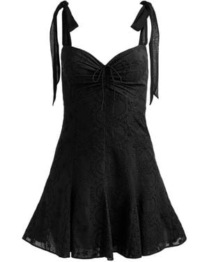 Alice + Olivia Robe Courte Ambrie À Broderies - Black