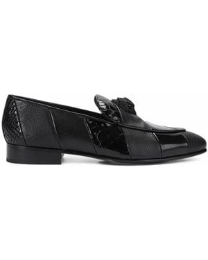 Kurt Geiger Bedford Eagle Stripe Loafers - Black