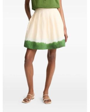 Vince Dip-Dye Pleated Mini Skirt - Yellow