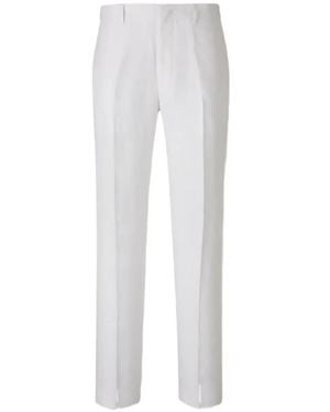 Berwich Lucano Belt-Loops Trousers - White