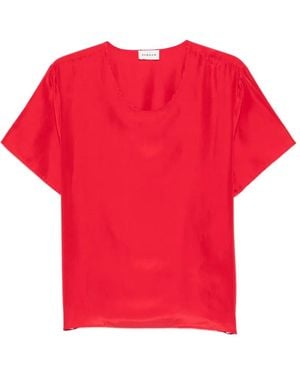 P.A.R.O.S.H. Saxon Short-Sleeve Blouse - Red