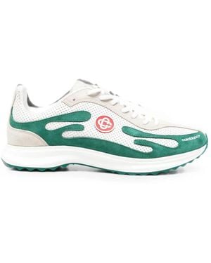 CASABLANCA Stade Lt Perforated-Leather Trainers - Green