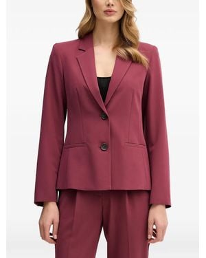 Sisley Notched-Lapels Blazer - Red