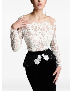 IMROSKA Open Back Floral Dress - White