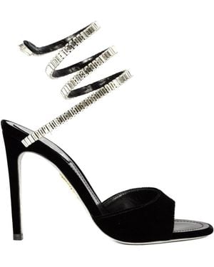 Rene Caovilla 105Mm Cleo Spark Sandals - Black