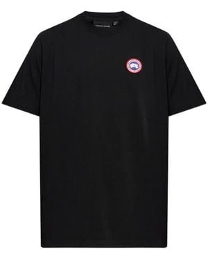 Canada Goose Ocra Logo-Patch T-Shirt - Black