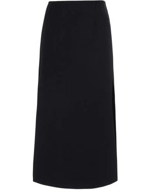 Plain Rear-Zip-Fastening Mini Skirt - Black