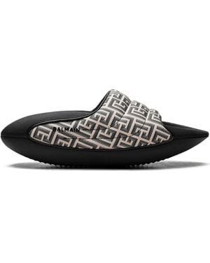Balmain Sandali Slides B-It Imbottiti - Bianco
