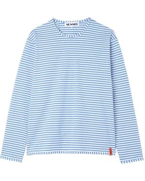 Sunnei Camiseta a rayas - Azul