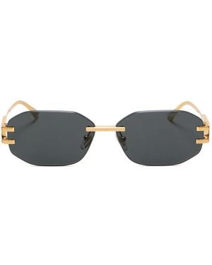 Versace Geometric-Frame Sunglasses - Grey