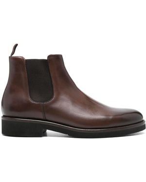 Corneliani Leather Chelsea Boots - Brown