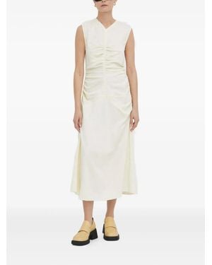 Day Birger et Mikkelsen Vestido Midi Fruncido - Blanco
